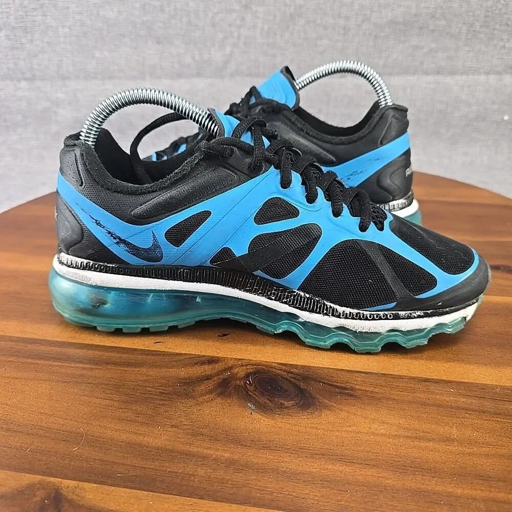 Nike Air Max 2 Fitsole Black Blue‎ Womens Running Shoes Sneaker Size 6.5